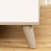 HomeStock Bed Set - Platform Bed and Headboard kit, Full,Soft Elm and White - 4 of 4