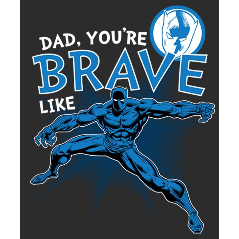 Women's Marvel Dad You're Brave Like Black Panther T-Shirt, 2 of 5