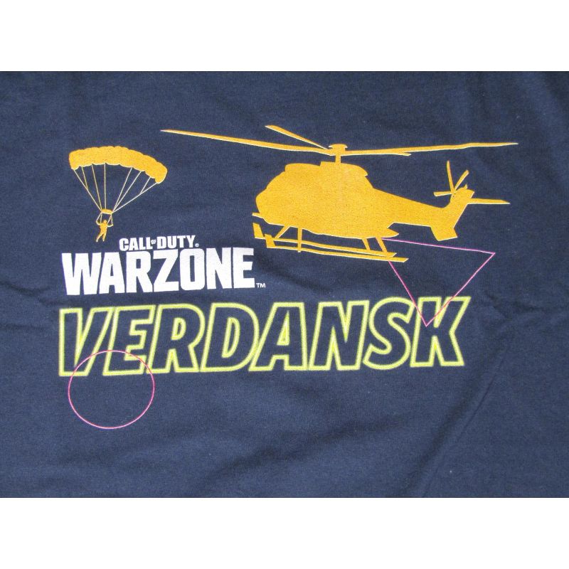 Call of Duty Warzone Helicopter Verdansk Men's Navy Tshirt, 2 of 3