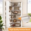 6-Tier Corner Bookshelf with Baffles, Industrial Large Etagere Bookcase, L-Shaped Tall Corner Bookshelf - 3 of 4