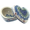 Blue Rose Polish Pottery 124 Vena Large Heart Box - 2 of 2