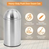 GustoWave 13 Gallon/18.5 Gallon Trash Can, Garbage Can with Push Lid, Heavy Duty Stainless Steel Waste Bin with Removable Inner Bucket, Trash Bin - 3 of 4