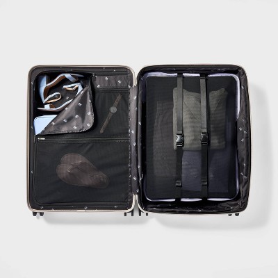 Expandable Large Checked Hardside Suitcase Spinner Hard Shell Luggage