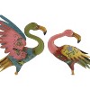 Set of 2 Iron 28" Coastal Flamingos Garden Sculpture - Olivia & May: Nautical Patio Decor, Eclectic Style - image 4 of 4