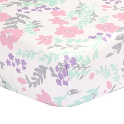 target floral crib sheet