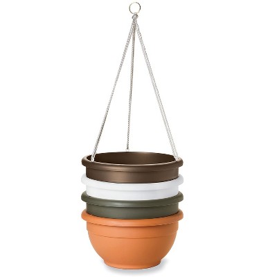 Terra Cotta Self-Watering Outdoor Hanging Planter, 12-Inch Diameter
