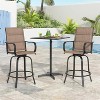Lirago,2-Piece Outdoor Swivel Bar Stools Set - Textilene Fabric with Footrest, Weather-Resistant for Patio/Balcony/Poolside - 2 of 4