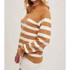 Women's Striped Half Zipped Knit Sweater - BluIvy - 4 of 4