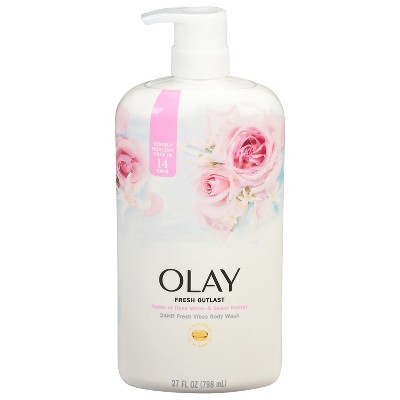 Olay Fresh Outlast Rose Water & Sweet Nectar Body Wash 27 fl oz