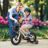 Costway 12"/14"/16"/18" Kid’s Bike with Training Wheels Adjustable Handlebar & Seat Handbrake Pink - 2 of 4