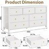 Coolmee Modern Wide Drawer Dresser with Storage, Wooden Closet Dressers Chest of Drawers Freestanding for Bedroom, Nursery, Living Room - 2 of 4
