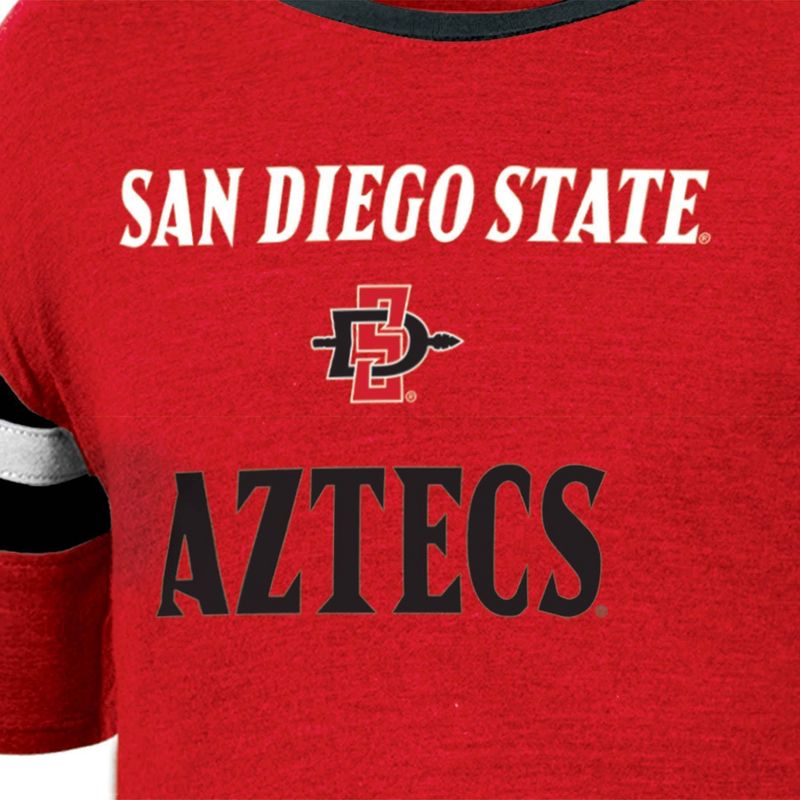 NCAA San Diego State Aztecs Girls&#39; Short Sleeve Striped Shirt, 3 of 4