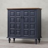 JIONJOY Vintage Plaid 3-Drawer Dresser – Rustic Wood Nightstand with Aluminum Handles for Bedroom, Living Room, or Hallway - 4 of 4