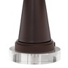 Franklin Iron Works Craig Rustic Farmhouse Table Lamps Set of 2 with Round Risers 24 1/2" High Bronze with USB Charging Port Natural Shade for Desk - 4 of 4