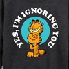 Women's - Garfield - Ignoring You Lightweight French Terry Wide Neck Long Sleeve Shirt - 2 of 4