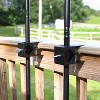 Sunnydaze Outdoor Easy-to-Install Metal Patio Balcony Deck Railing Torch Lantern Light Clamp Set - 4 of 4