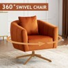 Karl Home Metal Leg Velvet Swivel Chair - 4 of 4