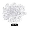 Unique Bargains Plastic Reusable Easy to Recognize Clothes Hanger Sizer Marker Garment Color Coding Clear 100 Pcs - 3 of 4