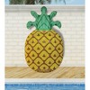 Swimline Jumbo 88" x 50" Inflatable Tropical Pineapple Pool Float Island Lounger, Lake Beach Water Raft with Headrest for 1 to 2 People, - 4 of 4