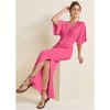 VENUS Womens Drape Sleeve Maxi Dress​  -  L, Hot Pink - 4 of 4