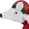 Northlight Lighted 2D Glittered Polar Bear Outdoor Christmas Decoration - 18.5" - Clear Lights - 4 of 4
