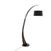 Noah Mid-Century Modern Floor Lamp with Walnut Wood Frame and Marble Base by LumiSource - 4 of 4