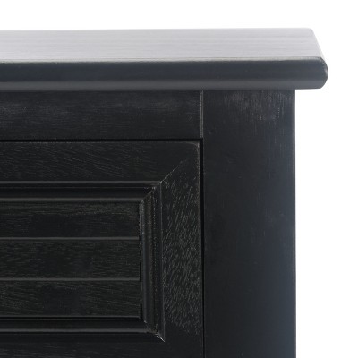 Tate Amish Black Wood 40" Console Table with Storage