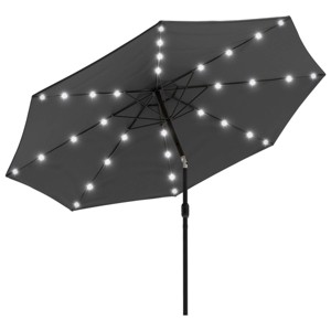 Pure Garden 10' Octagon Outdoor Patio Market Umbrella with Lights - 1 of 4