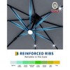 Cantilever Patio Umbrella 10x10ft Large Rectangle Umbrella Outdoor Market Umbrellas 360 Rotation Offset Hanging Outdoor Shade - 3 of 4