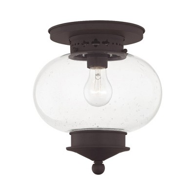 Livex Lighting Harbor 1 - Light Flush Mount in  Bronze
