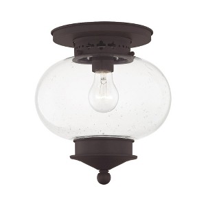Livex Lighting Harbor 1 - Light Flush Mount in  Bronze - 1 of 1
