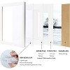 Attop 8x10 Picture Frames Set of 4, Made of Solid Wood Covered by Plexiglass 4x6 and 5x7 with Mat or 8x10 without Mat White - 4 of 4