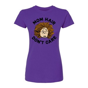Women's - Peanuts - Mom Hair Dont Care Fitted Graphic T-Shirt - 1 of 3