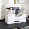 Blu Monaco Wood Mail Organizer with Drawer and 5 Compartments - 3 of 4