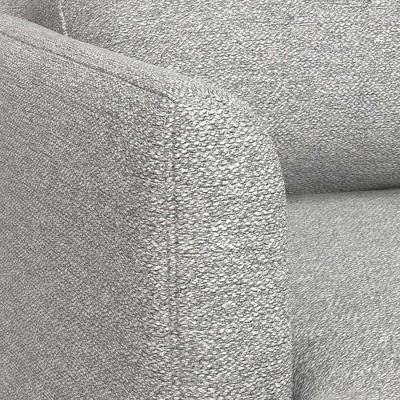 Chloris 90" Mist Grey Fabric Mid-Century Sofa with Wood Legs