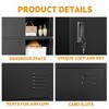 9 Doors Metal Storage Cabinets with Keys, Card Slot Lockers for Employees, Employee Lockers, Metal Locker Organizer for Home School Office Gym Garage - 4 of 4