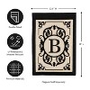 Evergreen Flag Cambridge Chic Letter B Monogram Applique Garden Flag - 12.5" Wide x 18" High - 3 of 4