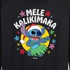 Women's - Lilo and Stitch - Mele Kalikimaka Lightweight French Terry Wide Neck Long Sleeve Graphic Shirt - 2 of 4