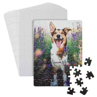 Bright Creations 15 Sets Blank Sublimation Puzzles for DIY Crafts, A5 80-Piece Jigsaws for Heat Press Thermal Transfer