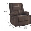 FONTOI Lift Chair with Massage and Heat, Chair with USB Ports and Cup Holders for Elderly People, Brown, 31.5"*42.8"*29" - 3 of 4