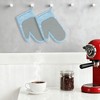 REGALWOVEN Soft Oven Mitts, Heat-Resistant Cooking Gloves, Thick Cotton Lining, Gripping for Baking, Grilling, 2Pcs Kitchen Mitts - 3 of 4