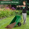 Tangkula Dual-Wheel Wheelbarrow w/ Pneumatic Tires 330 LBS Load Capacity 21 Gal Volume - 4 of 4