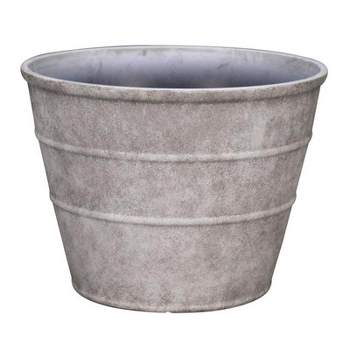 L&G Solutions 12 in. H X 16 in. D Polyresin Hamilton Planter Stone