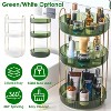 NewHome"3-Tier Rotating Makeup Organizer - 360° Spinning Cosmetic Storage for Perfume, Lipstick & Lotion"Green White - 2 of 4