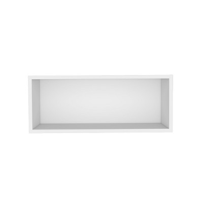 GlasFlength Decorative Storage Cabinets Accent Storage Cabinet Open shelve Wall Cabinet Wall Storage Shelf for Room, White, 12.5"*30"*11.9"