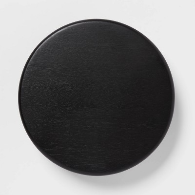 11.5" Black Acacia Wood Modern Cake Stand