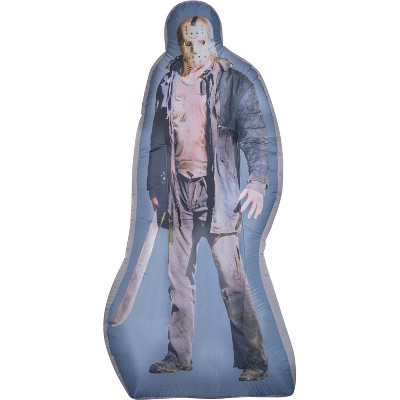 Gemmy Photorealistic Airblown Jason Voorhees S LG WB, 6 ft Tall, grey