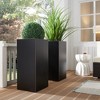 Wallowa Weather Resistant Metal Plant Box with Insert Shelf and Drainage Hole for Indoor and Outdoor Use - 3 of 4