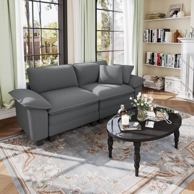 Captiva Designs Modular 2-Seater Loveseat Sofa, 87.5" Deep Sectional for Living Room & Bedroom