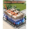 Heavy Duty Steel Garden Wagon Cart 500lb Capacity with Removable Sides 10in Tires for Yard Lawn Farm Warehouse - 2 of 4